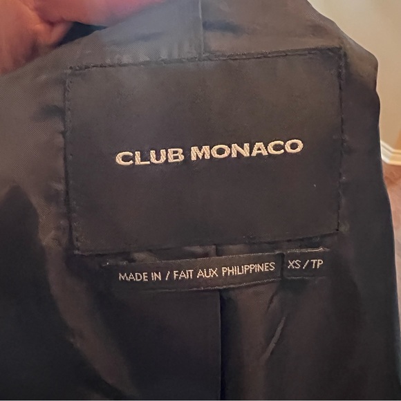 Black wool Club Monaco jacket, size XS - Picture 7 of 8